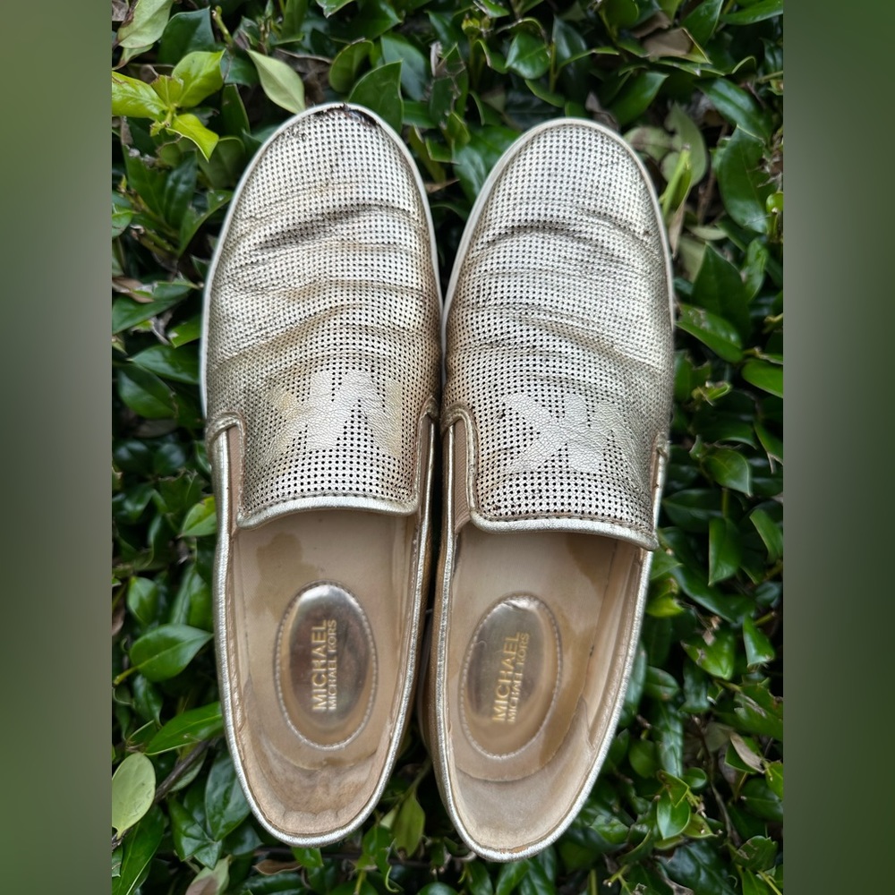 Gold Michael Kors Loafers
